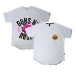 تیشرت لانگ طرح gunsnroses