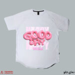 تیشرت لانگ طرح good day - Image 4