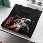 تیشرت لانگ طرح Astronaut - Image 3