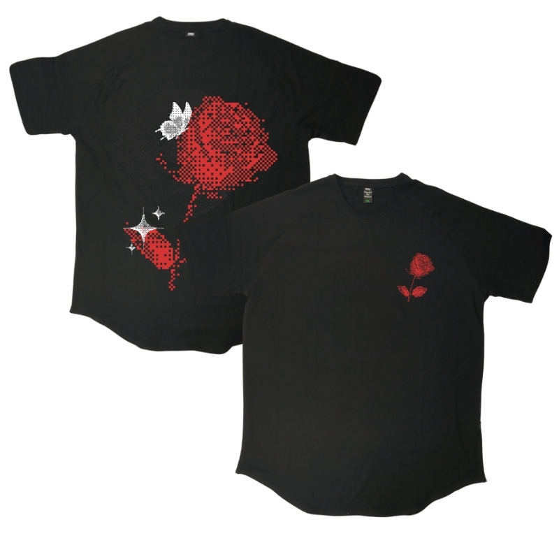 TV-Tshirt-pixelated-rose-cover تیشرت لانگ طرح pixelated rose