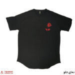 تیشرت لانگ طرح pixelated rose - Image 4