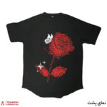تیشرت لانگ طرح pixelated rose - Image 5
