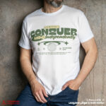 تیشرت لانگ طرح conquer - Image 2