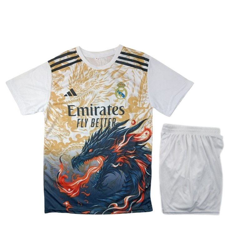 Real Madrid Dragon Football Kit Mbappe (2) کیت ورزشی رئال دراگون امباپه