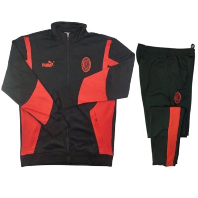 ست گرمکن شلوار تمام زیپ ورزشی مردانه تیم آث میلان 2025