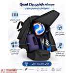 کوله پشتی ورزشی طرح نایکی الیت چهارزیپ مدل Quad Zip